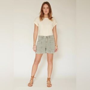 MKT STUDIO | high rise denim shorts | size (euro 34- 13.5 inch waist lying flat)